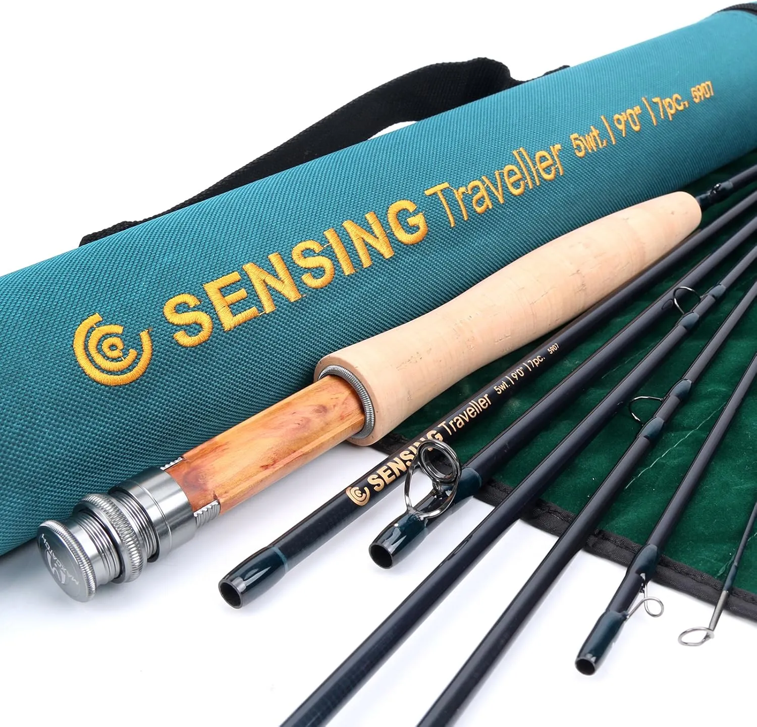 Maxcatch Traveler Fly Fishing Rod: 7-Piece IM10 Carbon Rod with Rod Tube in 5/6/7/8 Weight