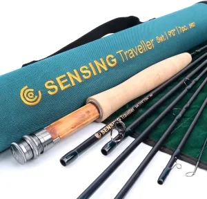 Maxcatch Traveler Fly Fishing Rod: 7-Piece IM10 Carbon Rod with Rod Tube in 5/6/7/8 Weight