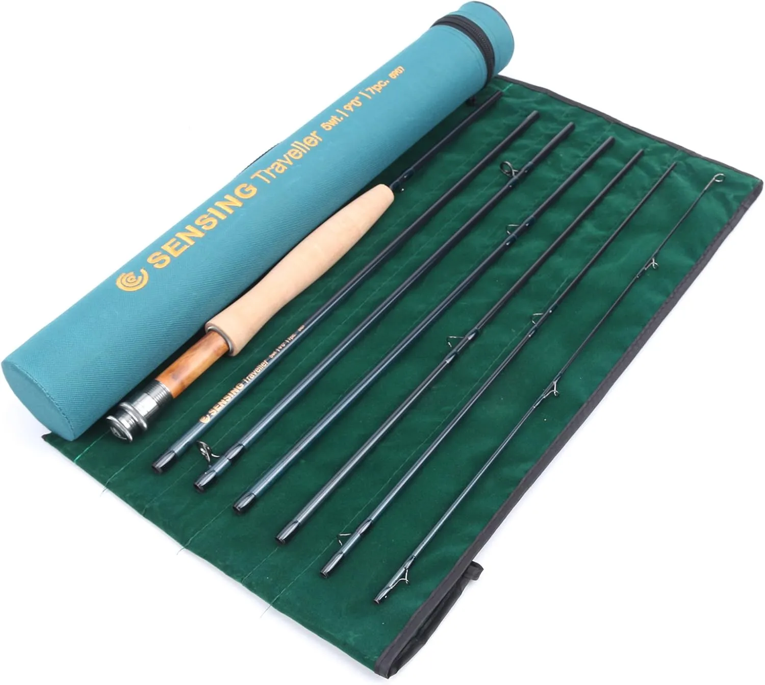 Maxcatch Traveler Fly Fishing Rod: 7-Piece IM10 Carbon Rod with Rod Tube in 5/6/7/8 Weight