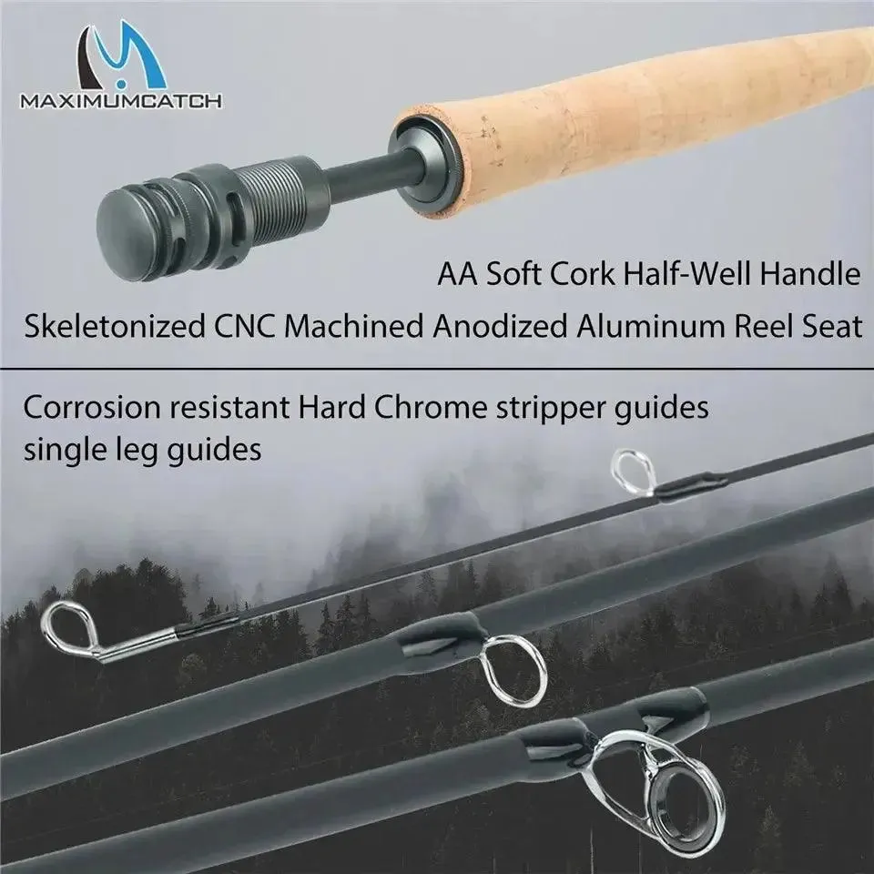 Maximumcatch Super Light 2/3WT 7'6''/10'0'' Airlite Fly Fishing Rod Graphite IM10/30T 36T Carbon Fiber Fly Rod with Tube