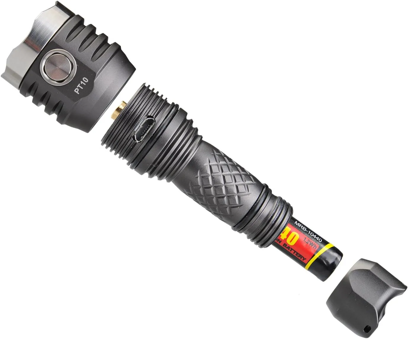 MecArmy PT10 800 Lumens EDC Compact Flashlight with 3 XP-G2 LEDs, Micro USB Rechargeable Patented Flashlight, Ultra Bright Key Chain Flashlight, Instant Access to Different Lighting Functions