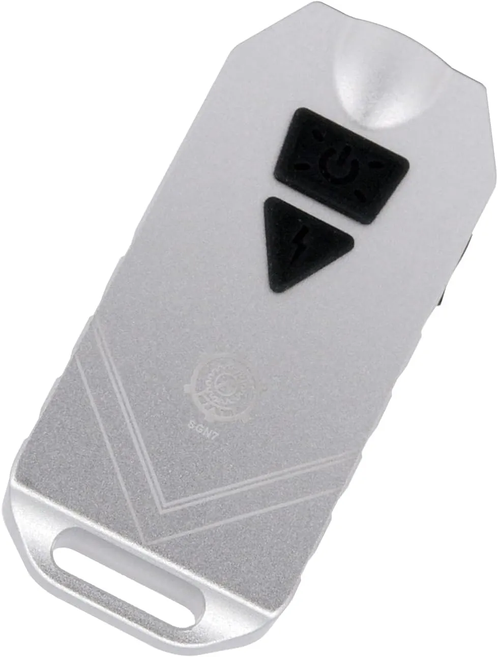 MecArmy SGN7 Aluminum 550 Lumen Personal Attack Alarm and Multifunction Flashlight Micro USB Rechargeable with 5V/1A USB Output Alarm up to 120dB Siren (Gray)