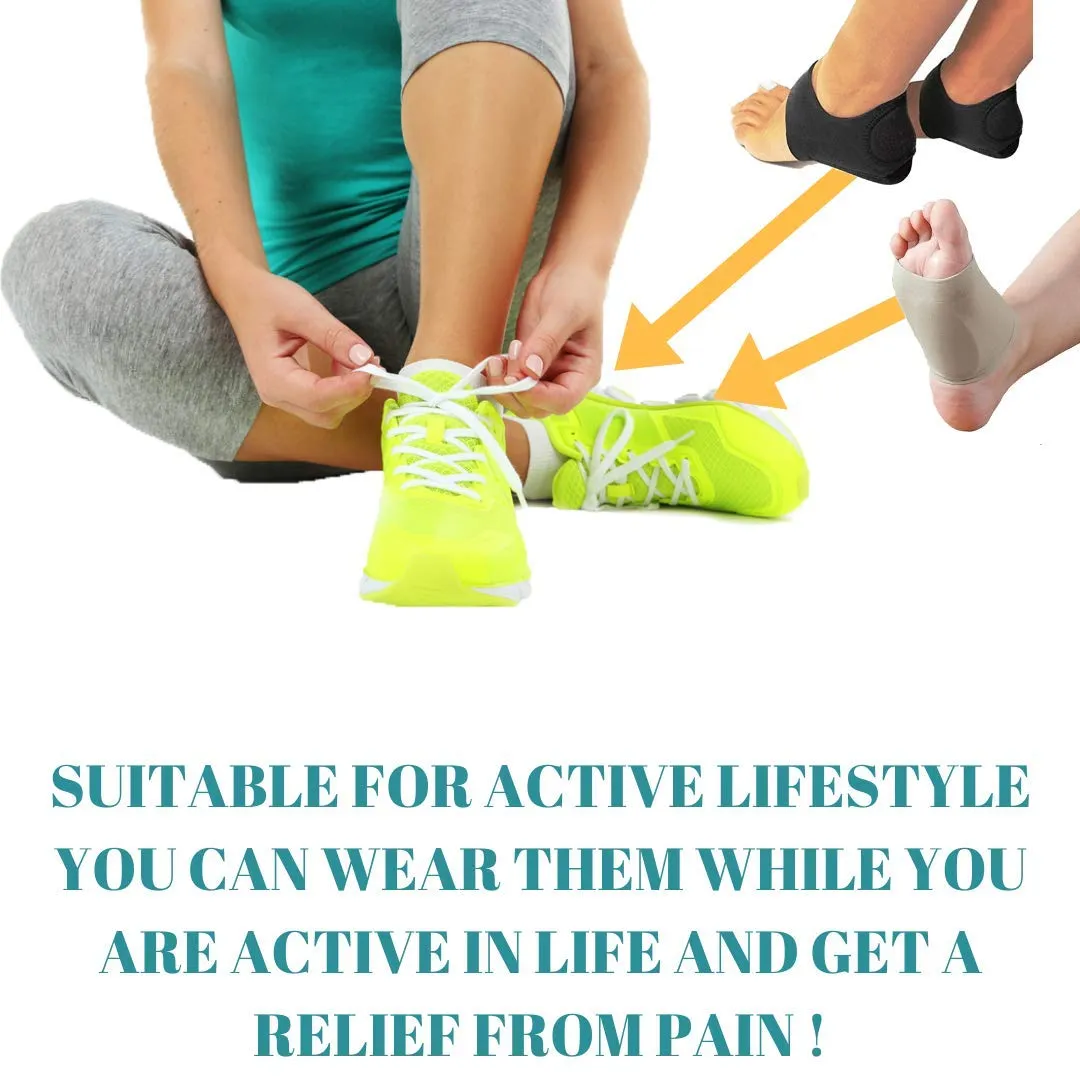 MEDIZED® Plantar Fasciitis Therapy Wrap Heel Foot Pain Arch Support Ankle Brace Insole Orthotic (Universal Size)