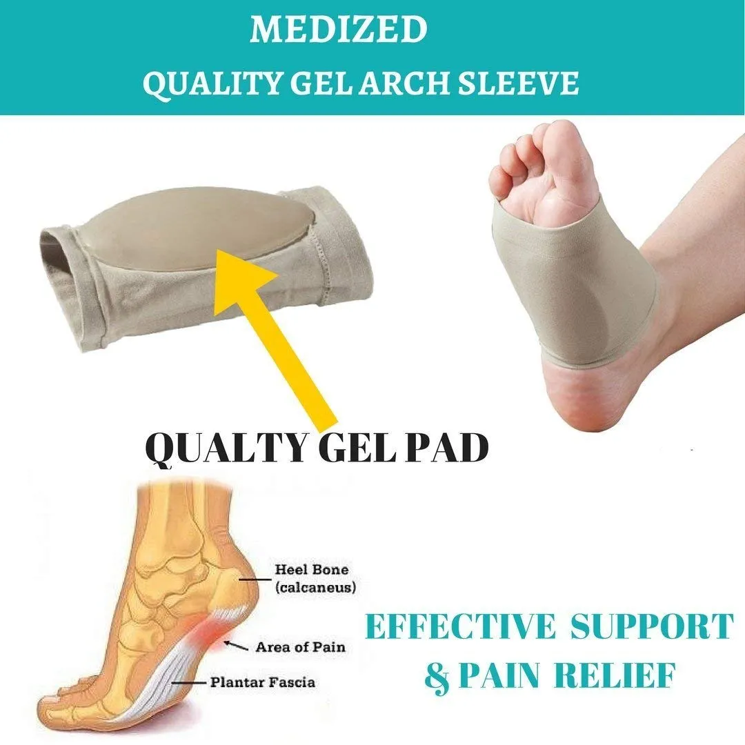 MEDIZED® Plantar Fasciitis Therapy Wrap Heel Foot Pain Arch Support Ankle Brace Insole Orthotic (Universal Size)