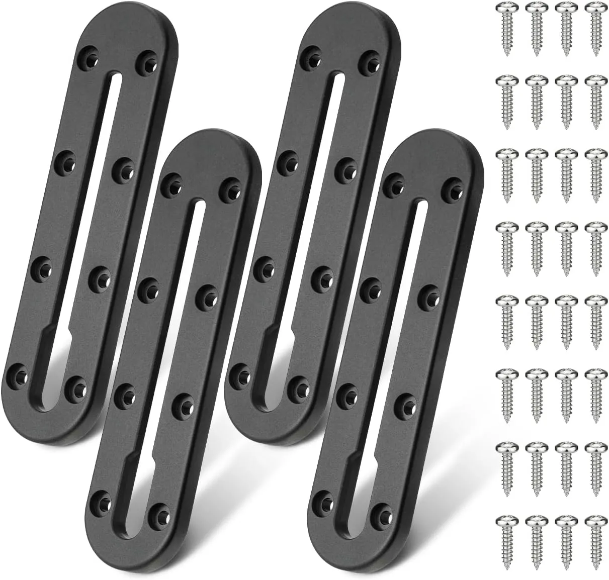Mellbree Kayak Track, 7Inch Kayak Rail Mount Kayak Low Profile Track for Fishing Rod Holder, Fish Finder, Cup Holder, Anchor Cleats 4Pack