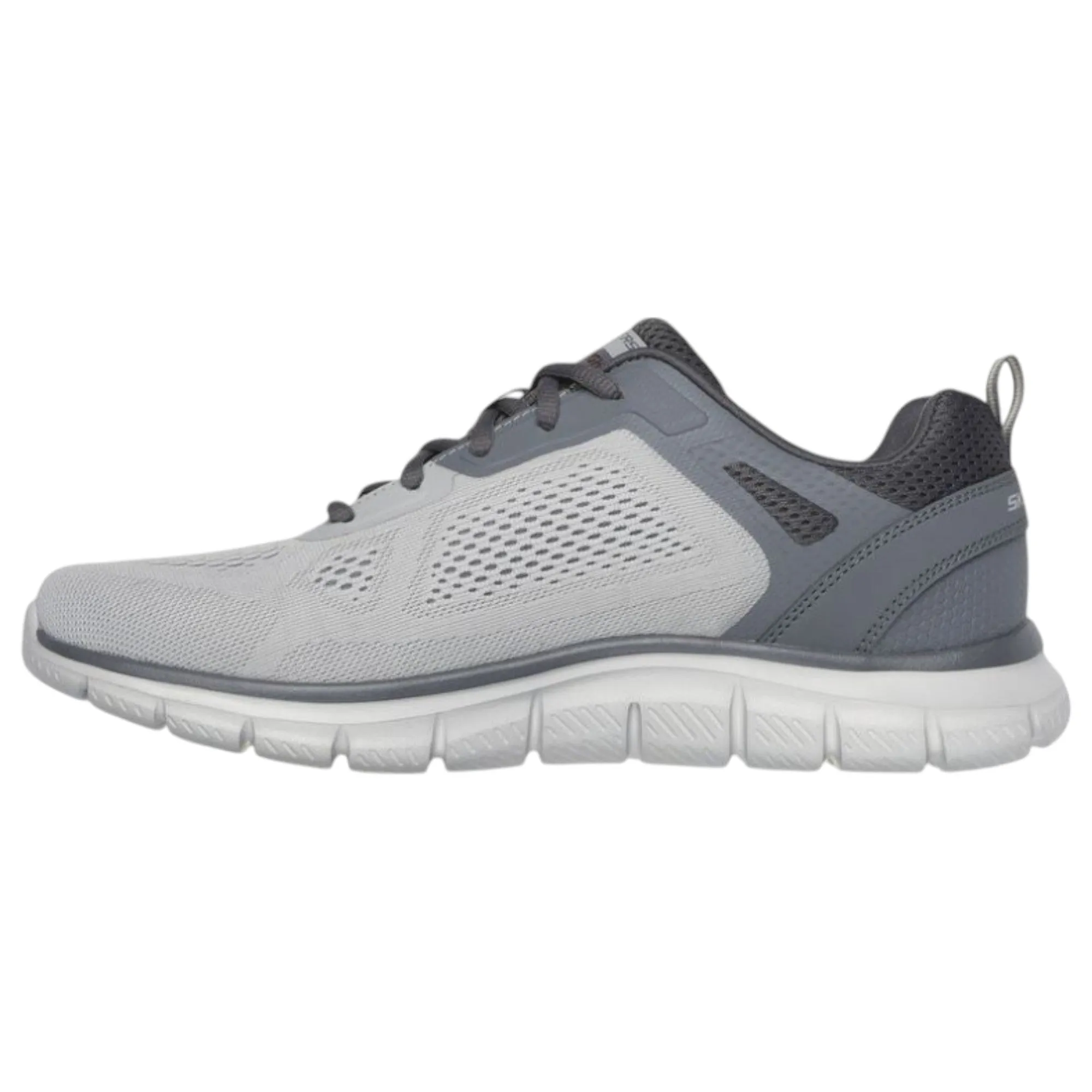Mens Skechers Track Broader Shoes Grey