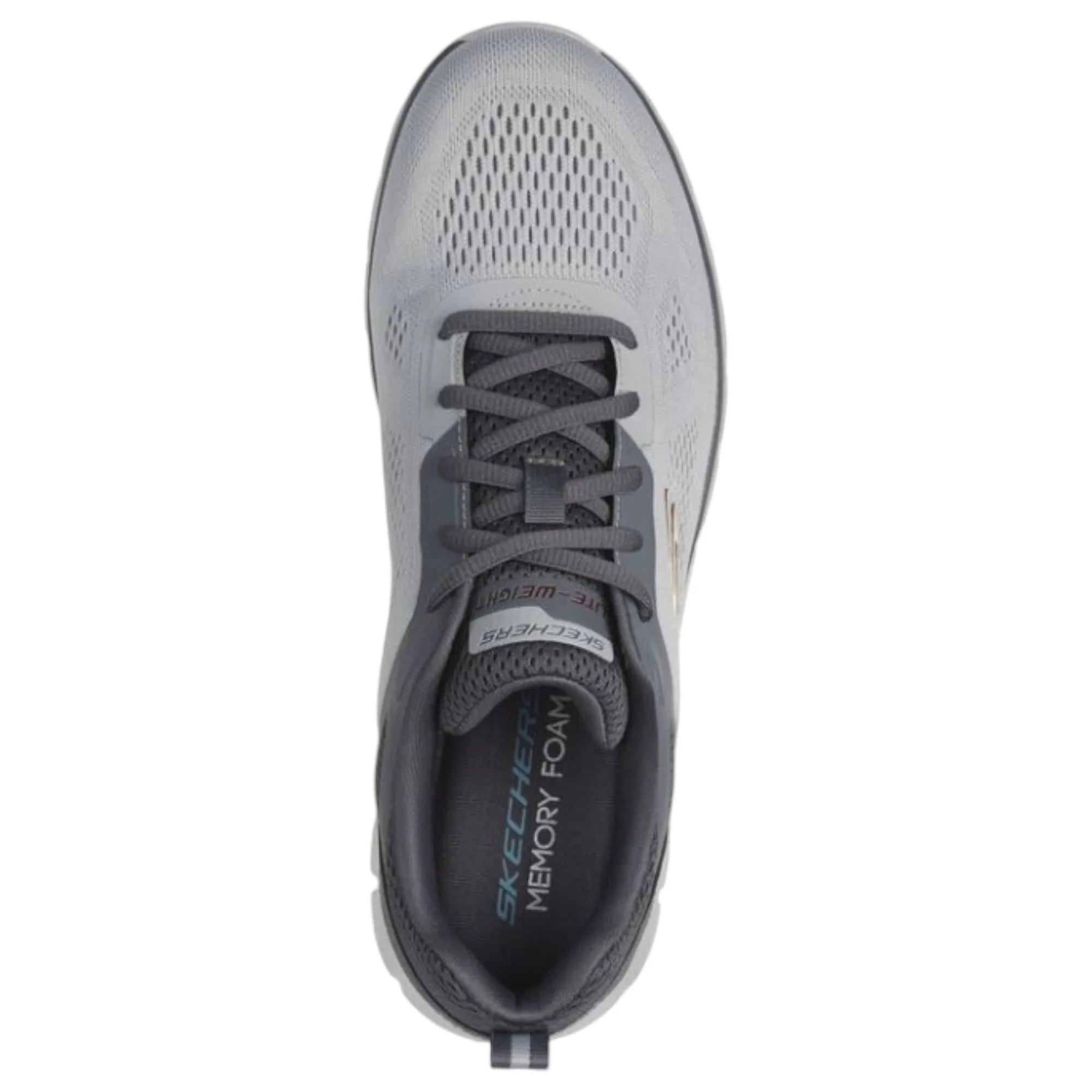 Mens Skechers Track Broader Shoes Grey