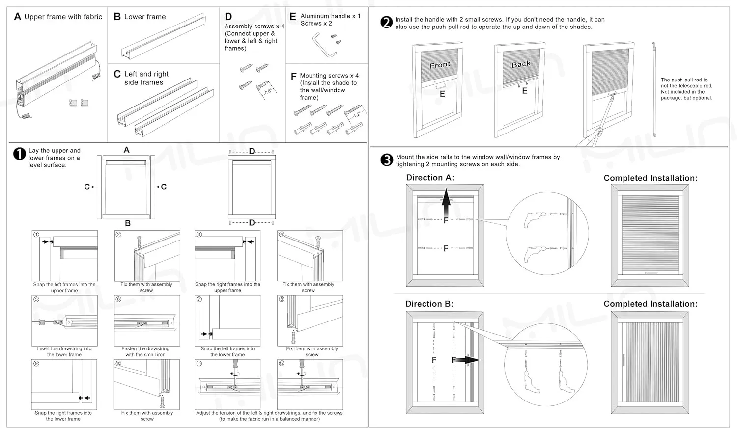 MiLin Skylight Shades, Skylight Blinds, Cordless Cellular Shades, Window Blinds Suitable for Roof Inclined Plane Room Windows - Custom Cut to Size, 100% Blackout Almond