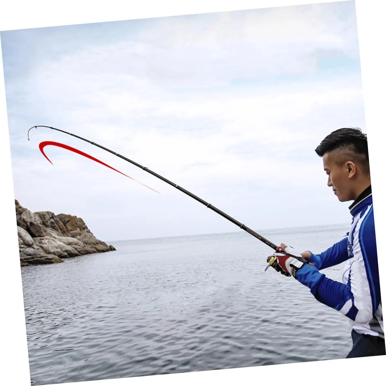Milisten Short Fishing Rod Carbon Fishing Rod Black