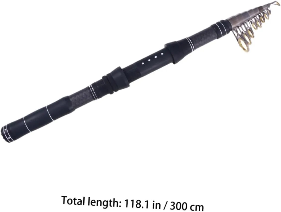 Milisten Short Fishing Rod Carbon Fishing Rod Black