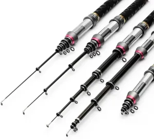 Mini Pocket Size Carbon Telescopic Fishing Rod Ultra Light Spinning Rods 2.7m