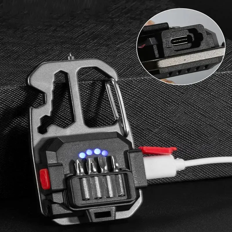 Mini USB Rechargeable LED Flashlight for Outdoor Camping and Work