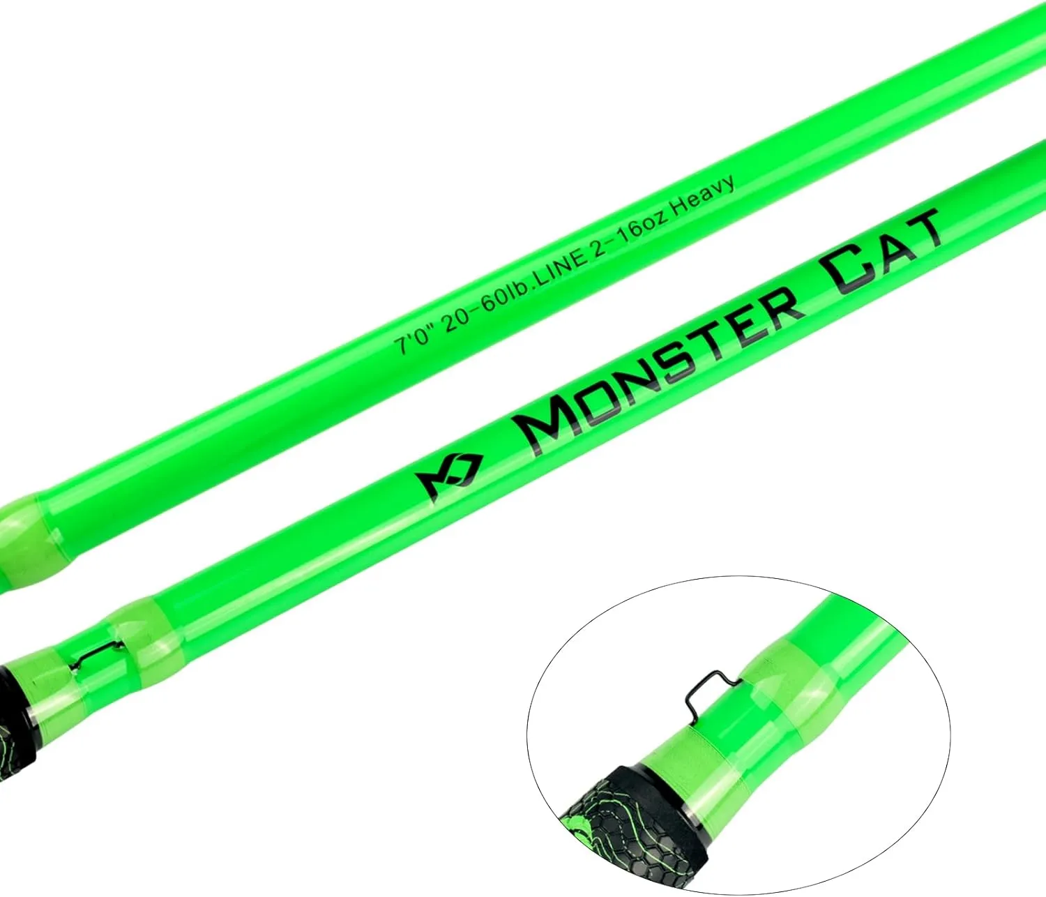 Monster Catfish Fishing Rod, 1 Piece 7’ Glow with Black Light Catfishing Casting Rods Heavy