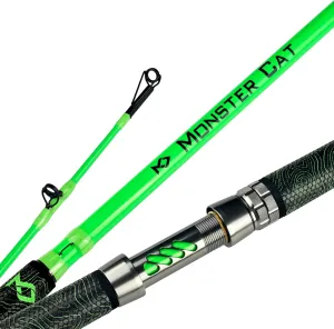 Monster Catfish Fishing Rod, 1 Piece 7’ Glow with Black Light Catfishing Casting Rods Heavy