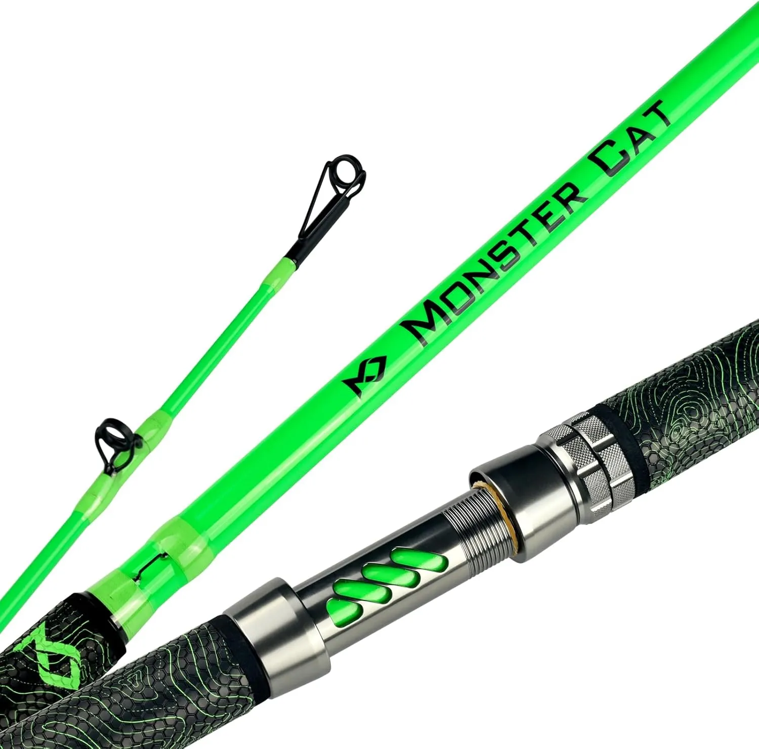 Monster Catfish Fishing Rod, 1 Piece 7’ Glow with Black Light Catfishing Casting Rods Heavy