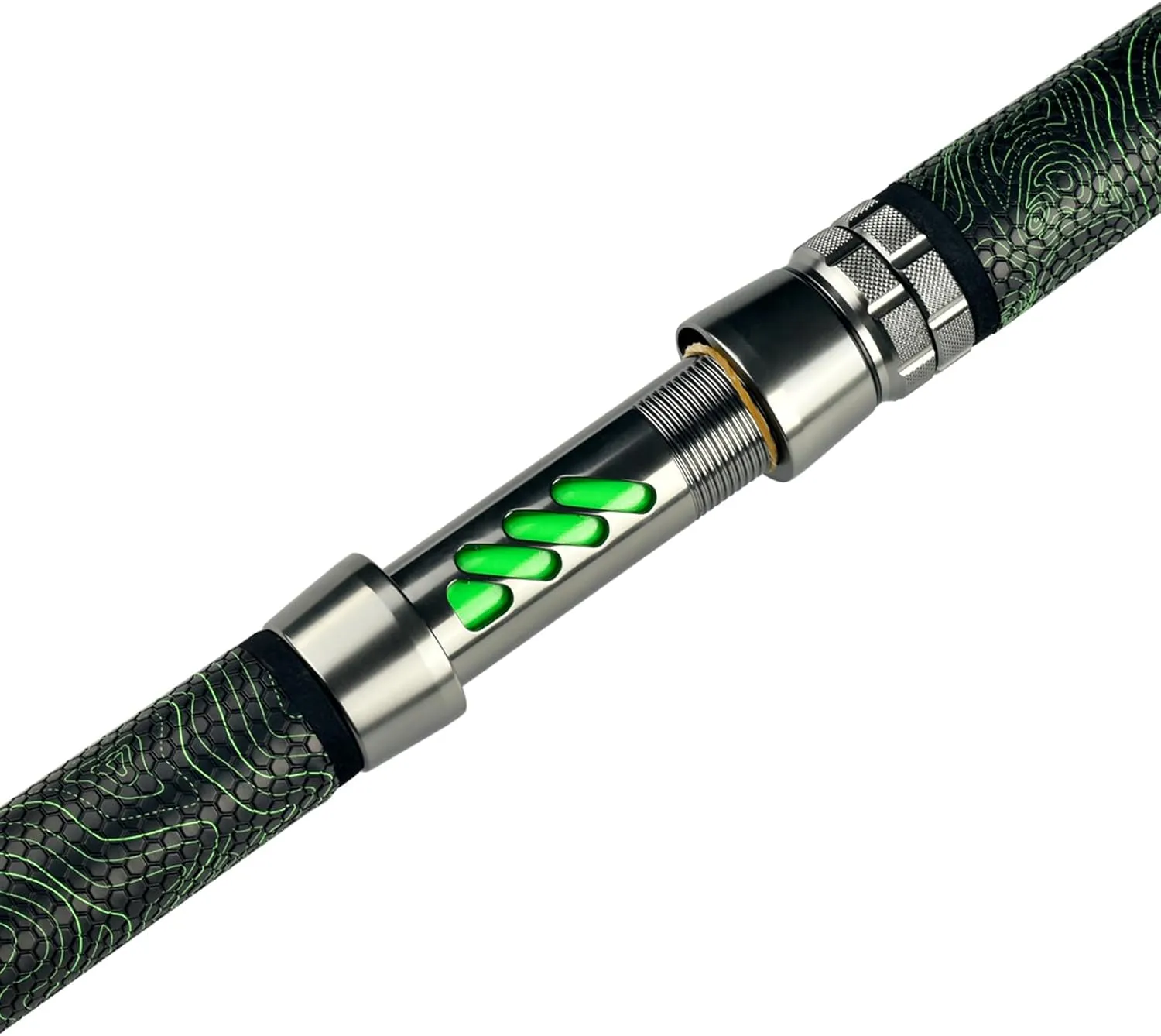 Monster Catfish Fishing Rod, 1 Piece 7’ Glow with Black Light Catfishing Casting Rods Heavy
