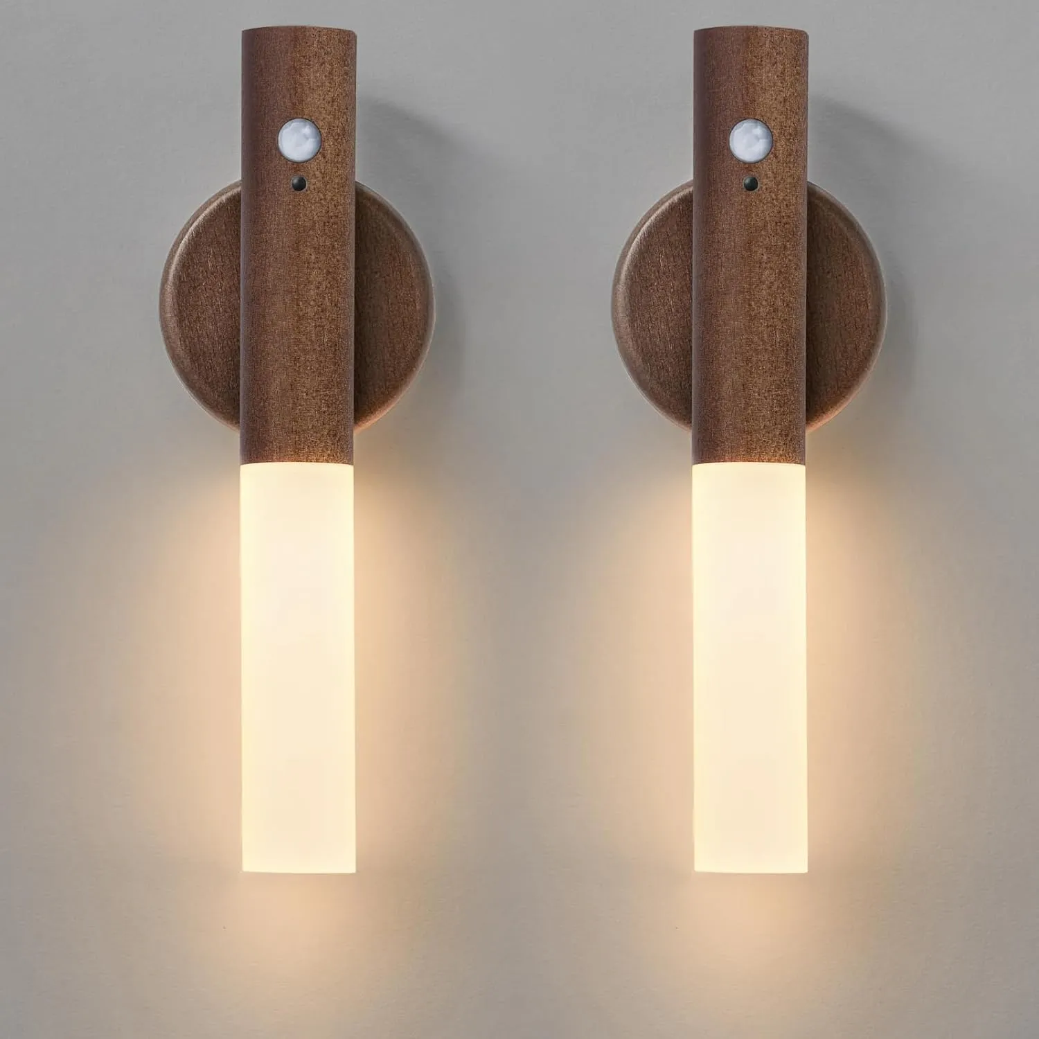 Montford Wall Sconces Set of Two Battery Operated, Motion Sensor Night Light Magnetic Wall Light Rechargeable Wall Sconce, Peel and Stick Sconce Lights for Hallway