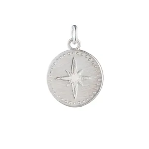 Nantucket Compass Charm in Sterling Silver