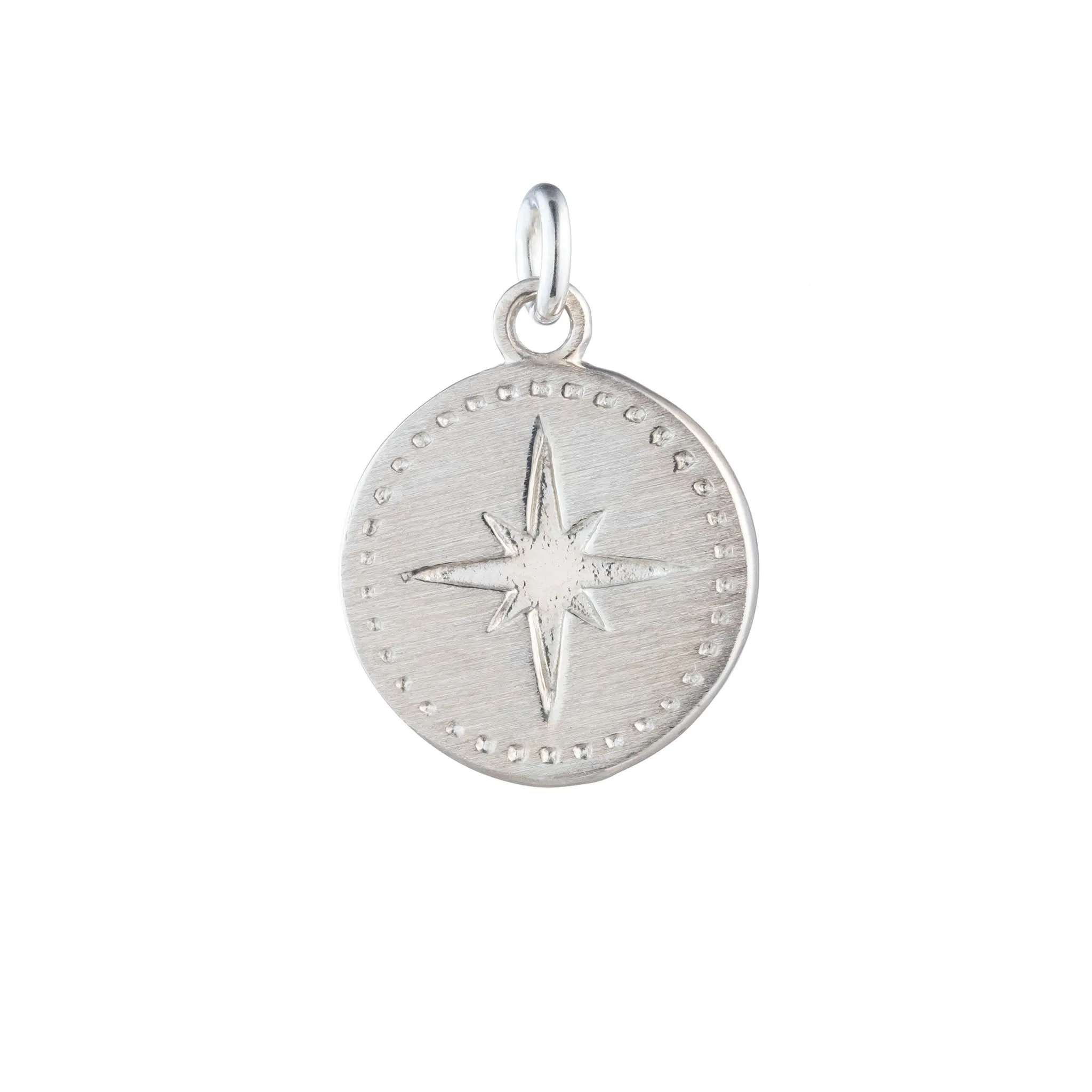 Nantucket Compass Charm in Sterling Silver