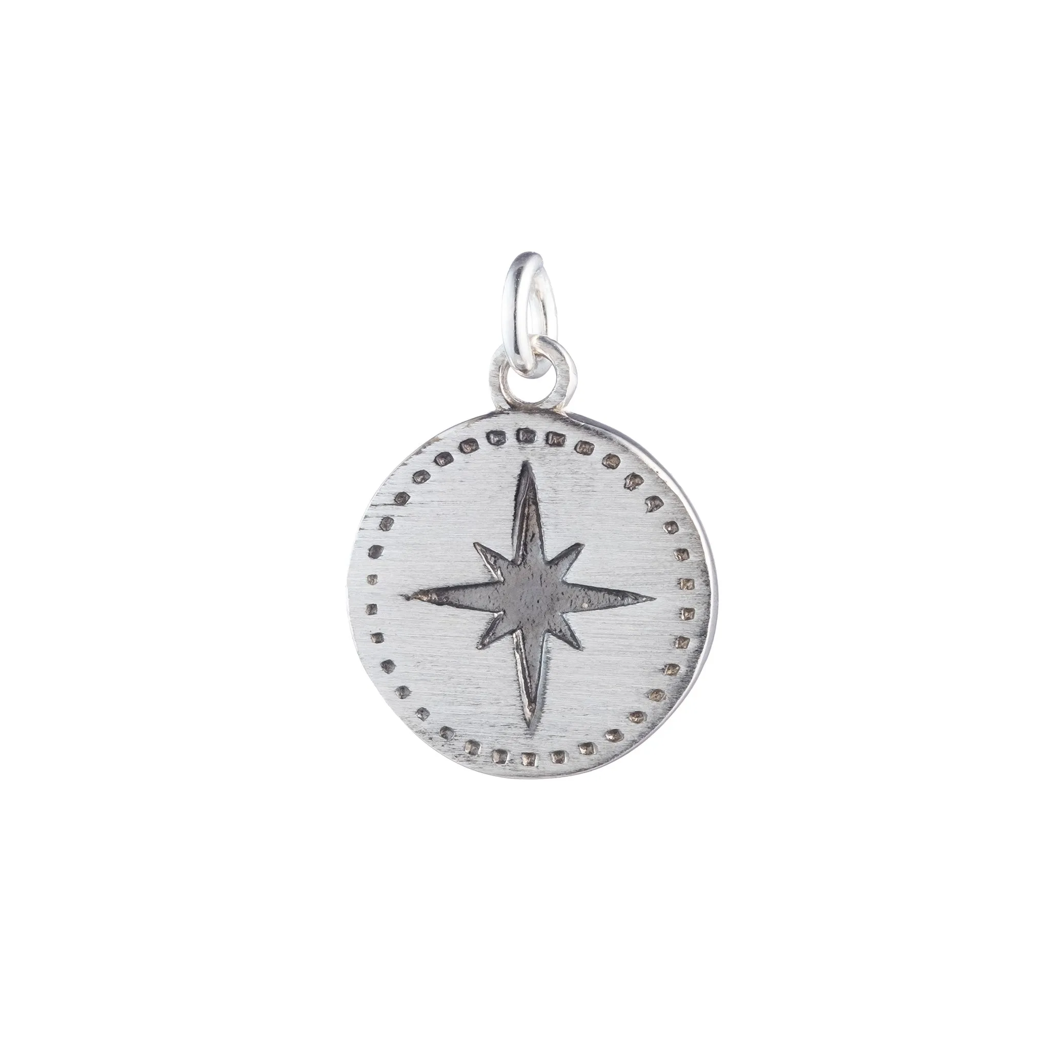 Nantucket Compass Charm in Sterling Silver