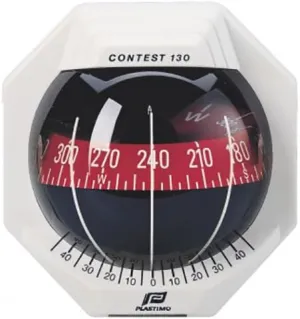 Nautos 17294 - Contest 130 Compass - Vertical Mount - White Compass with RED Card-PLASTIMO