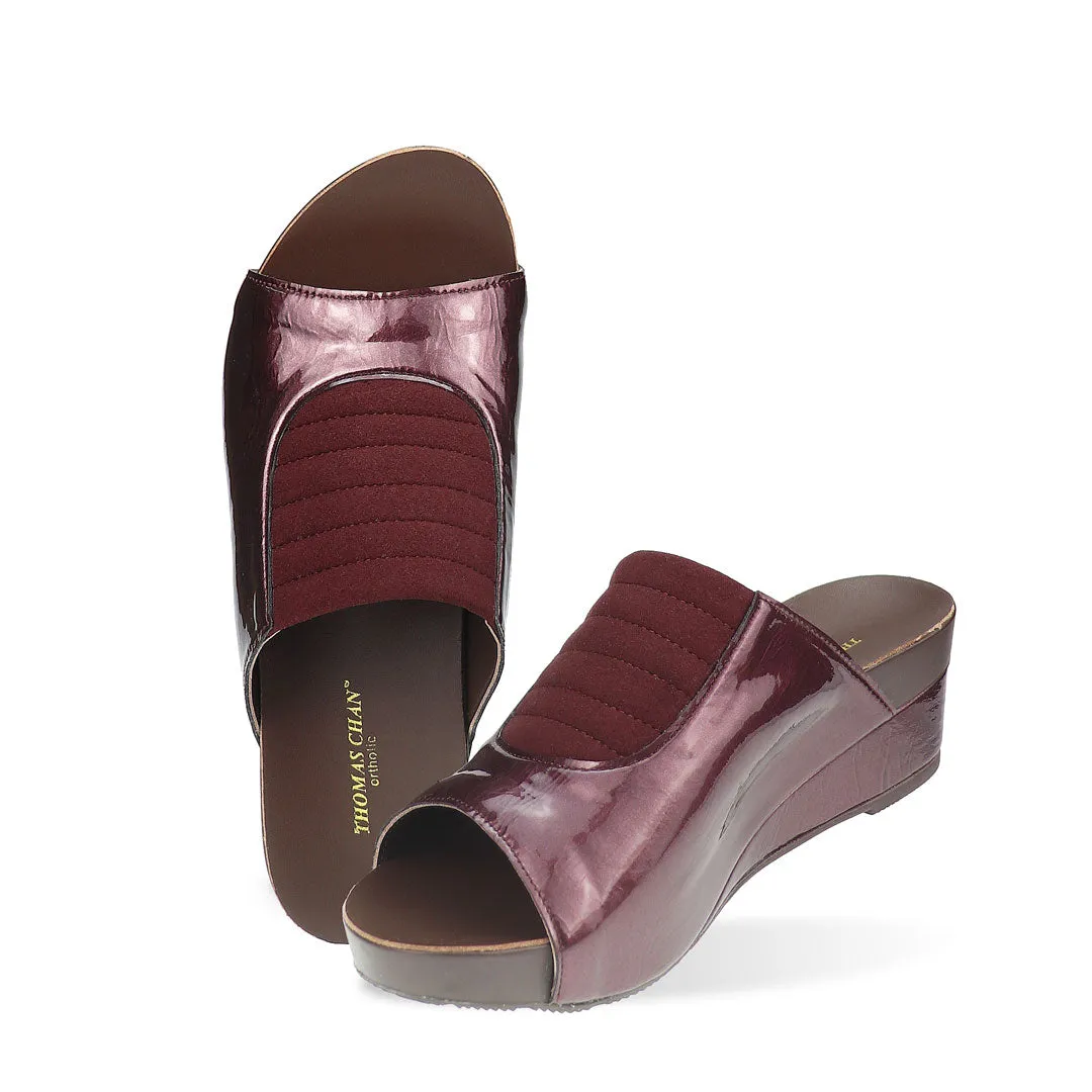 [NEW] Matte Cushioned Low Wedge Sandals 2" inch [Arch-legance Series]