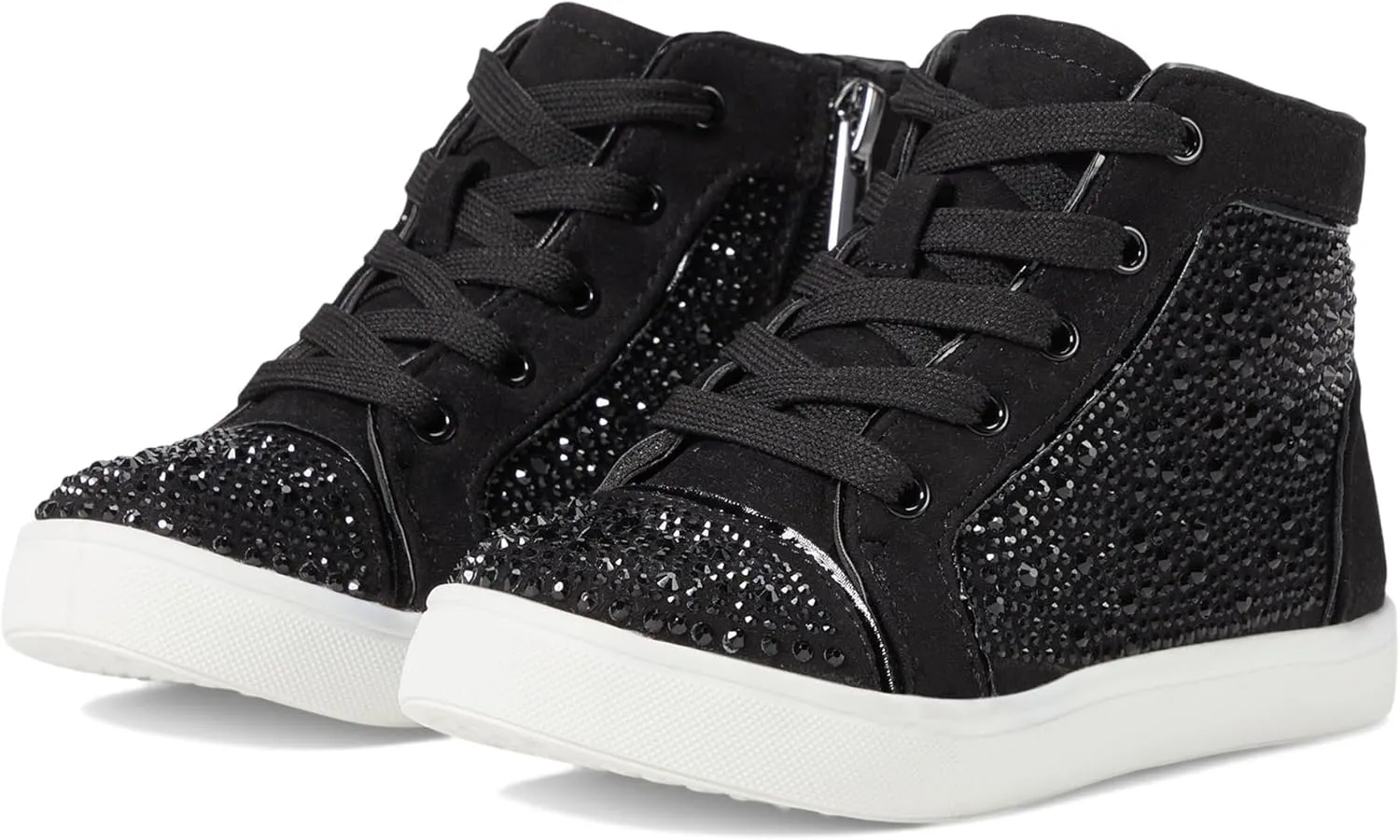 NINA Girl's Cossette (Toddler/Little Kid/Big Kid) Black Microsuede/Stones 9 Toddler M