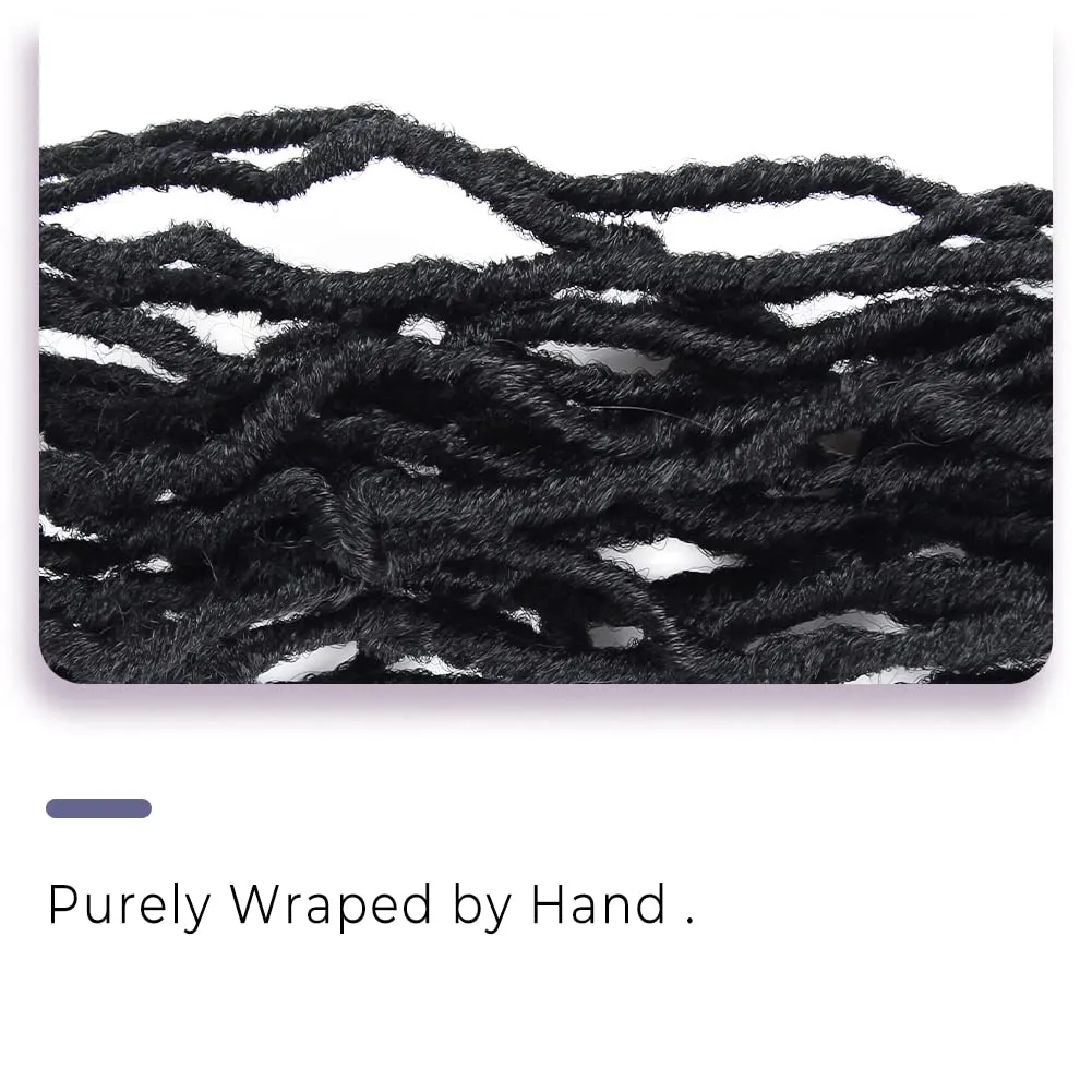 Niseyo Faux Locs Crochet Hair 10 Inch Soft locs, 6 Packs Short Crochet Locs Pre Looped Crotchet Straight Synthetic Hair Extensions (1#, Jet Black)