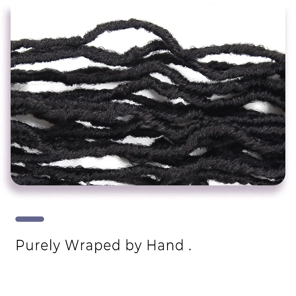 Niseyo Faux Locs Crochet Hair 10 Inch Soft locs, 6 Packs Short Crochet Locs Pre Looped Crotchet Straight Synthetic Hair Extensions (2#, Off Black)