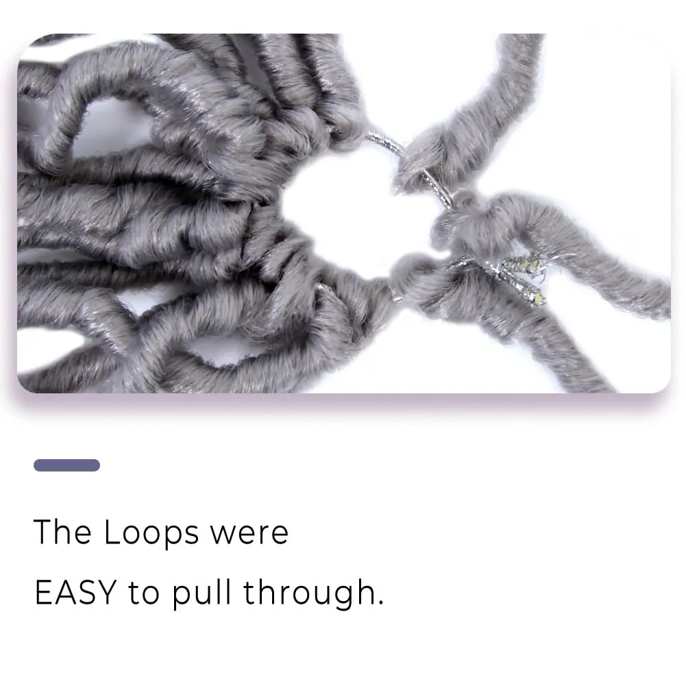 Niseyo Grey Faux Locs Crochet Hair 10 Inch Soft locs, 6 Packs Short Crochet Locs Pre Looped Crotchet Straight Synthetic Hair Extensions (Gray)
