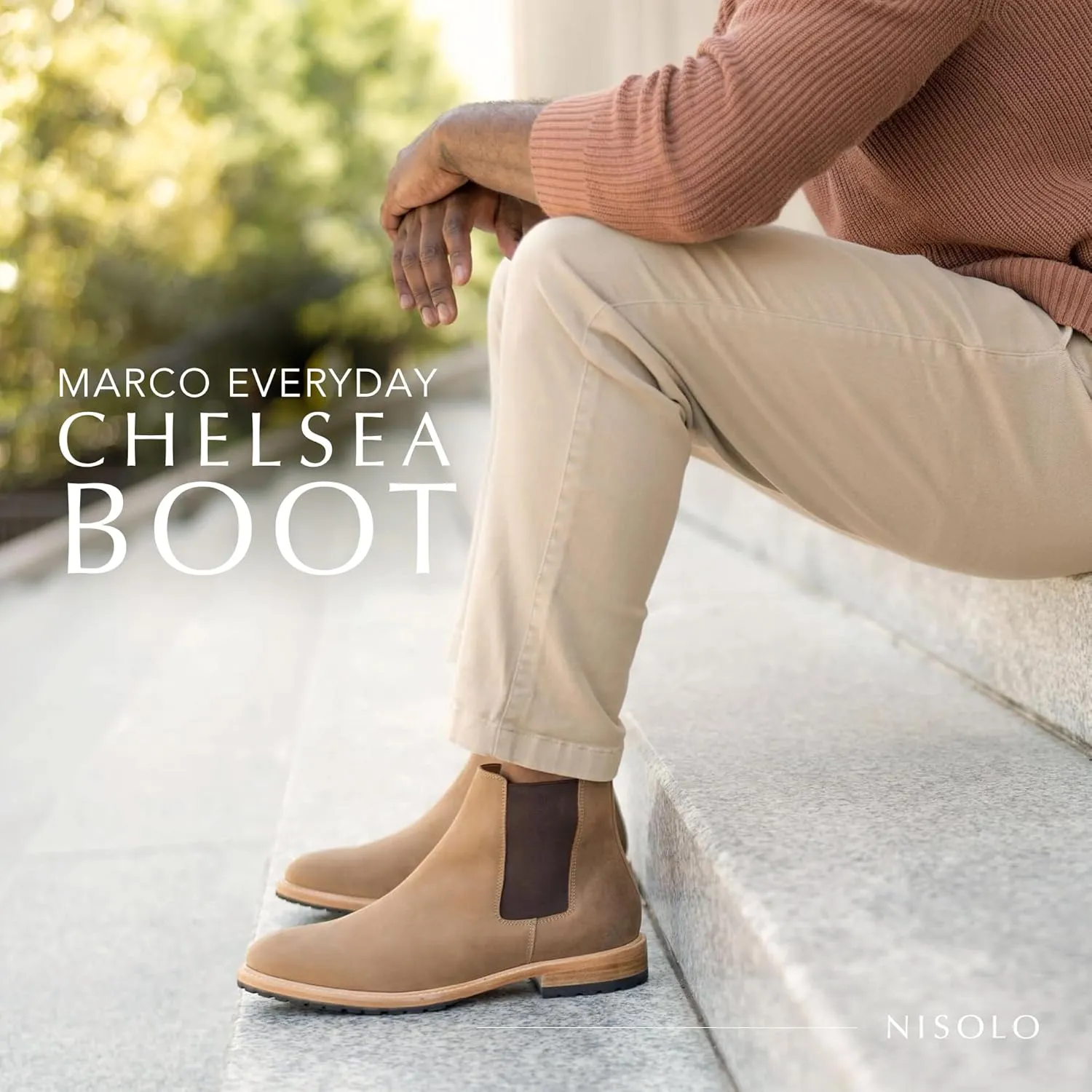 Nisolo Men's Marco Everyday Chelsea Boots, Designed for Casual & Any Occasion, 1" Heel Height, Soft Leather Construction, Cushioned Memory Foam Insole for Comfort, Slip-Proof, True to Size