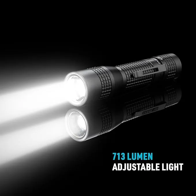Nite Ize INOVA T7R PowerSwitch Rechargeable Focusing Flashlight - Tactical PowerSwitch LED Flashlight for First Responders, Law Enforcement - Camping & Hiking Supplies - 713 Lumen Tactical Flashlight