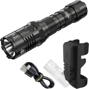 Nitecore P20i UV 1800 Lumen USB-C Rechargeable Tactical Flashlight with UV Ultraviolet Black Light and LumenTac Organizer