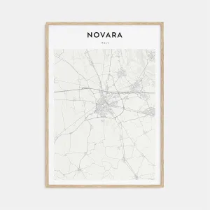 Novara Map Poster Novara Map Print Novara Personalized Map Art Novara Wall Art Novara Travel Poster Travel Gift Italy