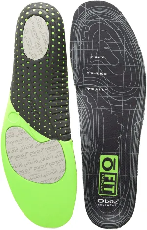 Oboz O FIT Insole Plus Medium Arch, Green/Black - Large