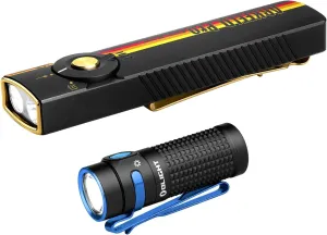 OLIGHT Arkfeld Pro Rechargeable EDC Flashlight Bundle with Baton4 Flash Light 1300 Lumens