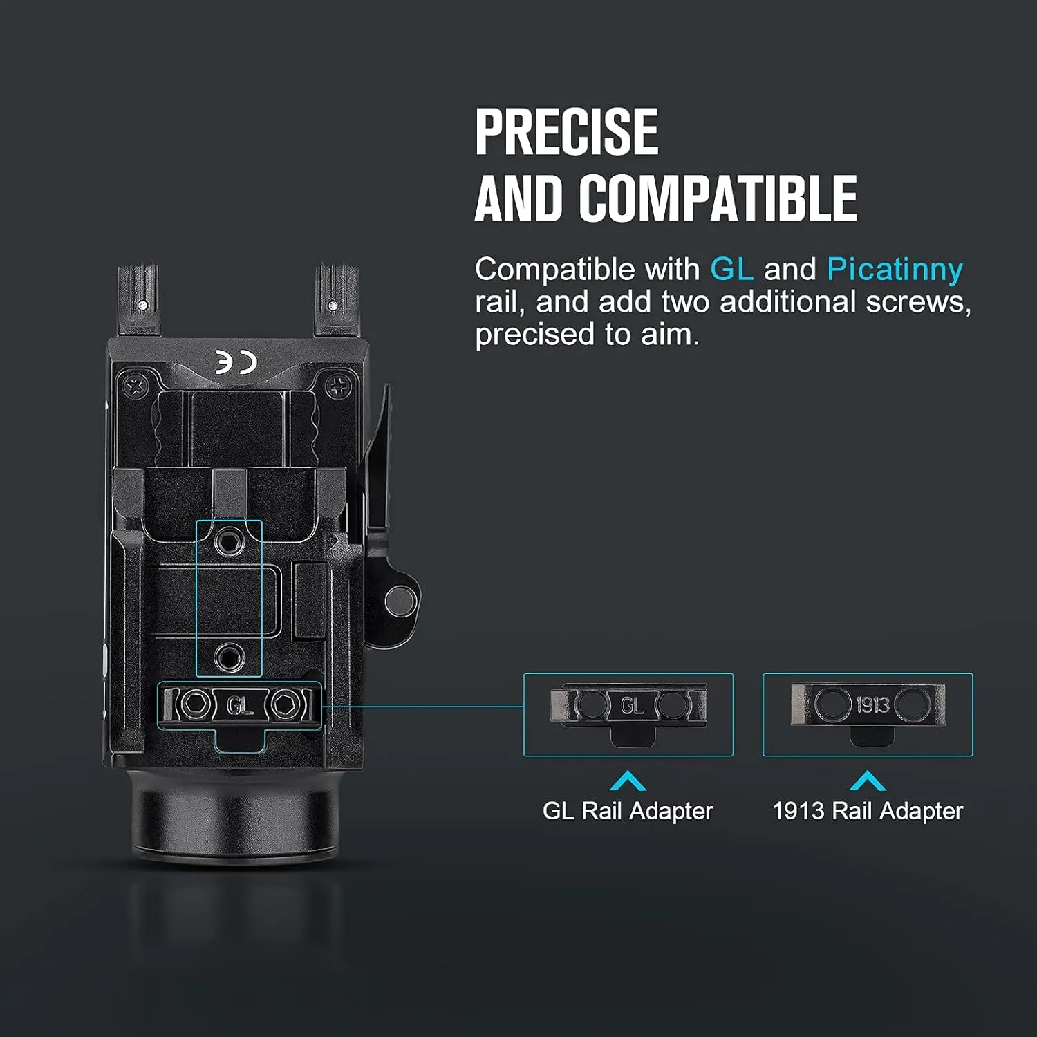 OLIGHT Baldr S 800 Lumens Compact Rail Mount Weaponlight with Green Beam and White LED Combo, Magnetic USB Rechargeable Tactical Flashlight with 1913 or GL Rail, Battery Included (Black)