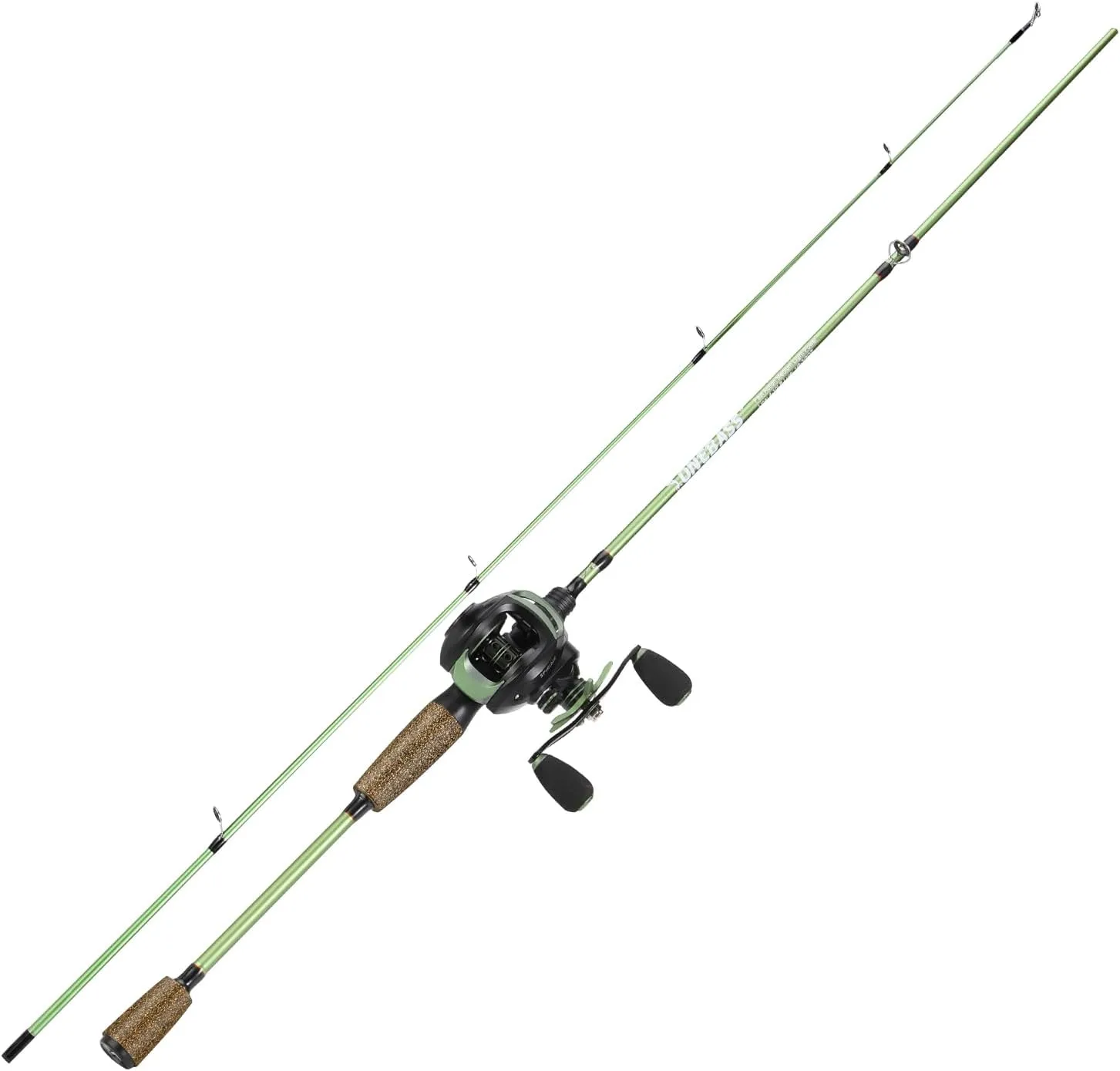 One Bass Fishing Rods Combos, 30-Ton Carbon Fiber Blanks Casting Rods,8.1:1 Gear Ratio Fishing Reel, 2-Piece Baitcasting Combo with Rubber Cork Handle