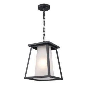 One Light Hanging Lantern in Black