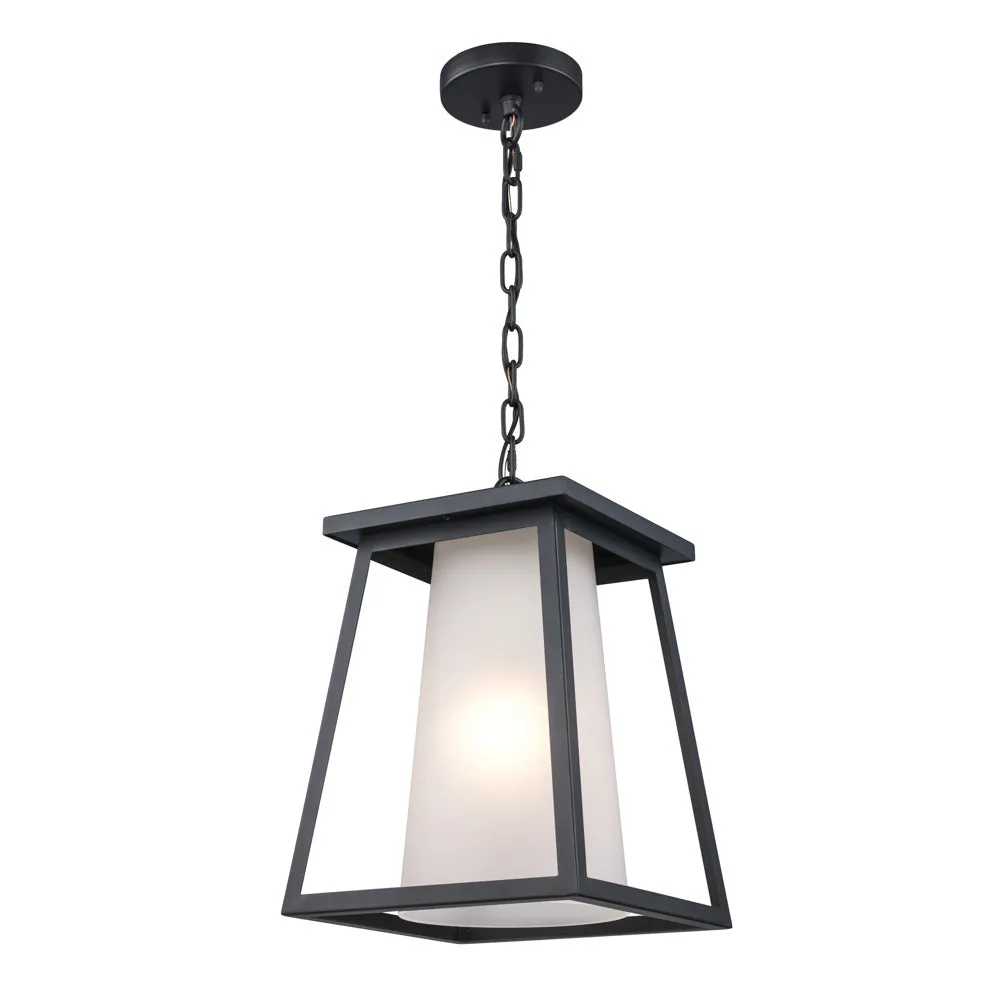One Light Hanging Lantern in Black