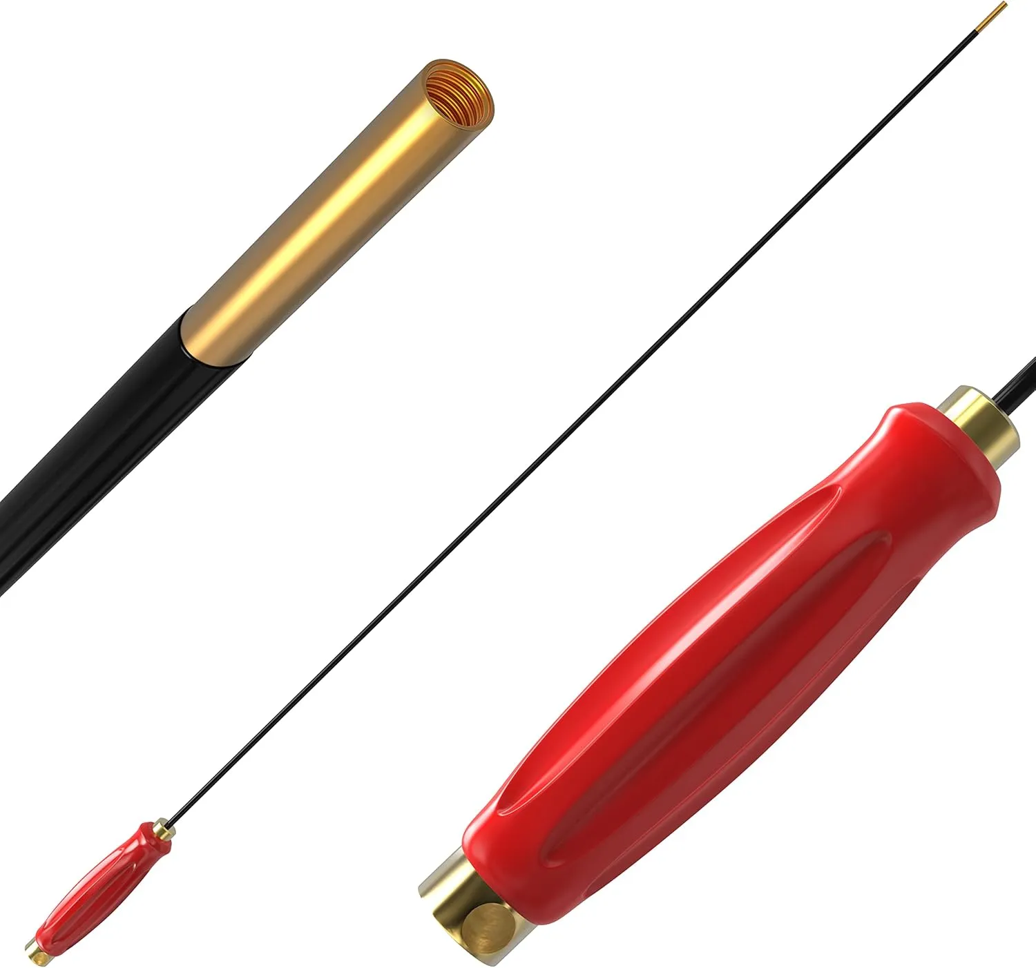One Piece Carbon Fiber Cleaning Rod 36" Suitable for .22 to .50 Caliber Rifles and Shotgun with Rotating Handle and Hanging Hole - Gun Cleaner Rod for AR Cleaning Kit and Rifle 22