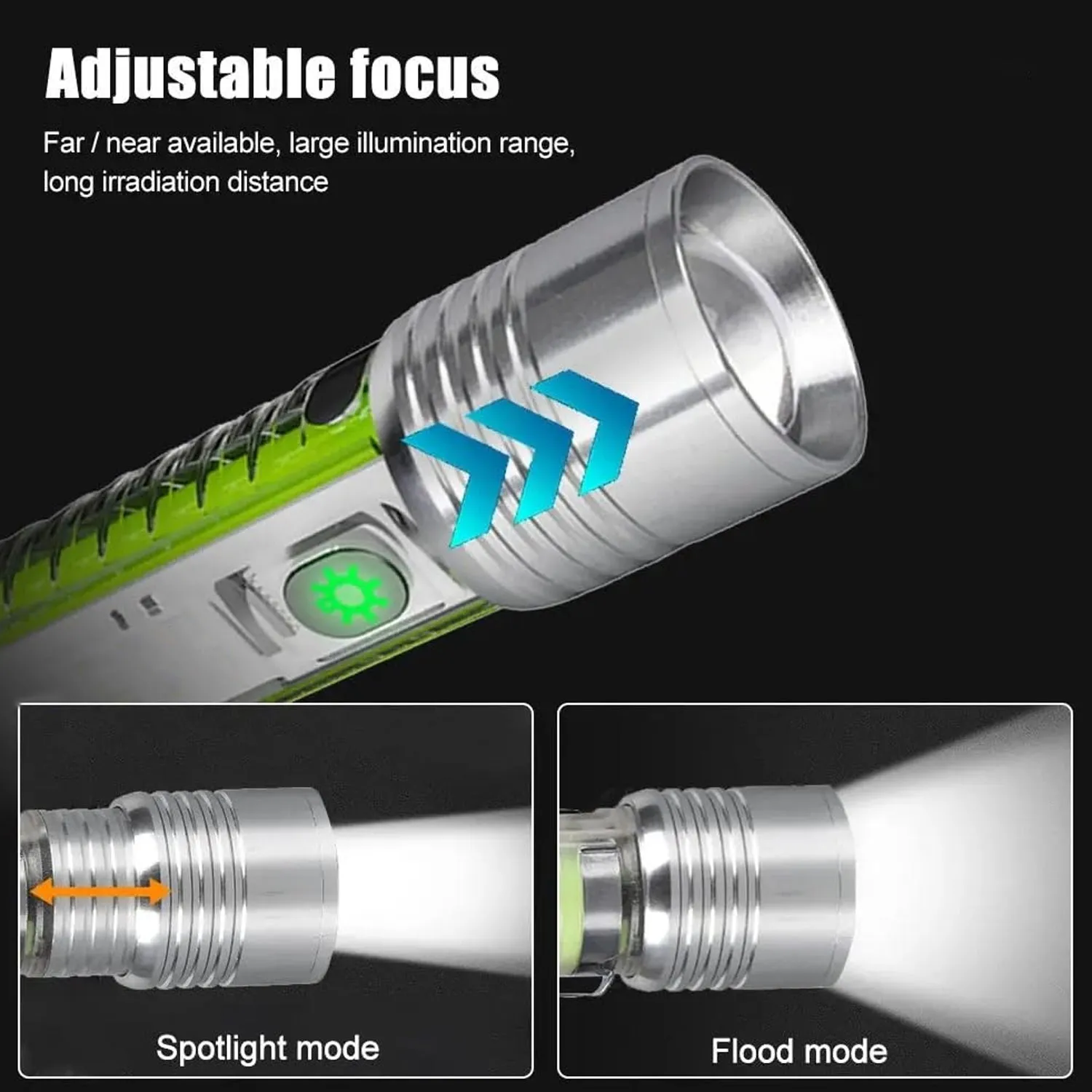 Pattern USB Flashlight, Rechargeable LED Torch Light