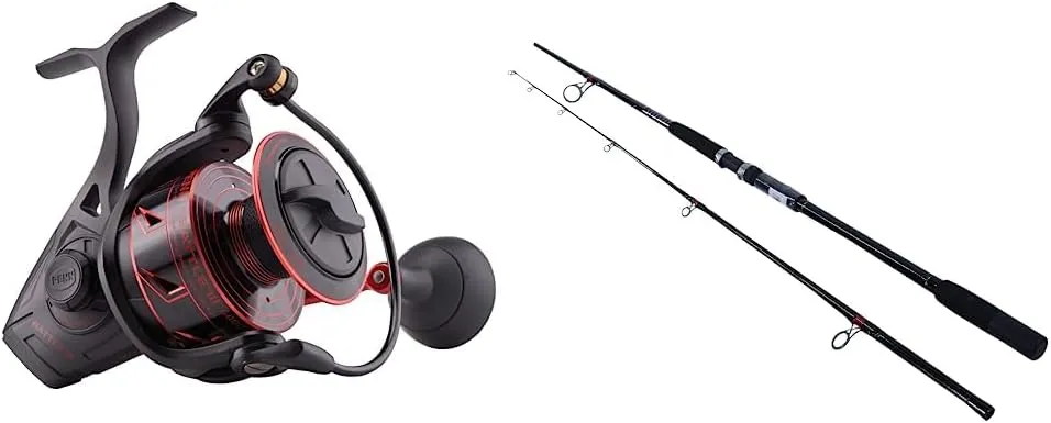 PENN Battle III Spinning Fishing Reel and Ugly Stik Bigwater Spinning Fishing Rod Bundle