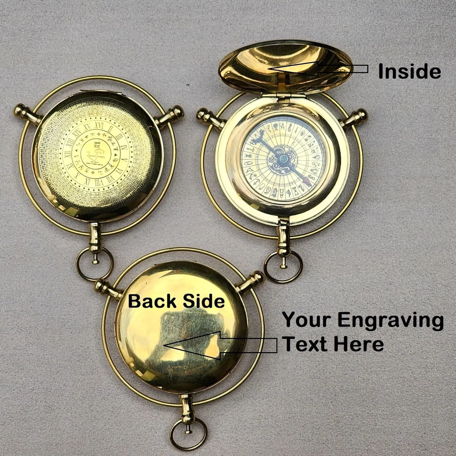 Personalized Golden Compass, The Golden Compass Alethiometer, Christmas Ornament, Best Men Gift, Unique Birthday Present, Gift for Daughter, Son, Baptism Keepsake