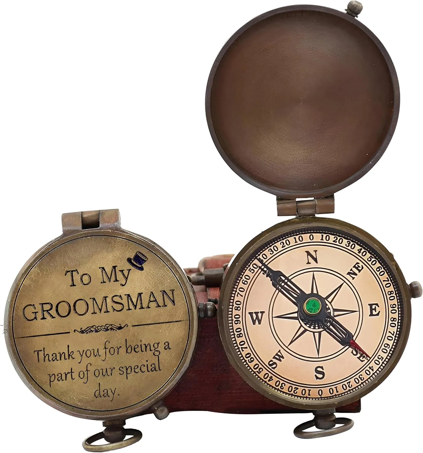 Personalized Groomsmen Gifts, to My Groomsmen Compass Engraved Pocket Compass for Groomsmen Bestman, Wedding Gifts, Valentine's Day for him