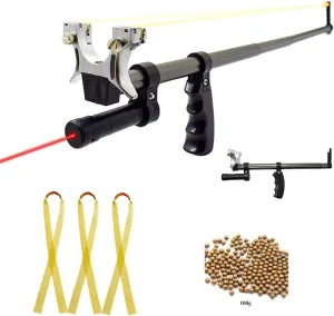 Piaoyu Slingshot, High-Precision Telescopic Slingshot, High-Power Rubber Band Slingshot and Red Laser Outdoor Hunting Catapult