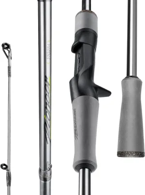 Pioneer Bass Fishing Rod, Spinning Rod with 24T Carbon Fiber, Casting Rod 6'-8' Medium Fast Action Moderate Power, Fishing Rod with TS Ceramic Guides All Purpose, 70° EVA Handle, 2 Pieces