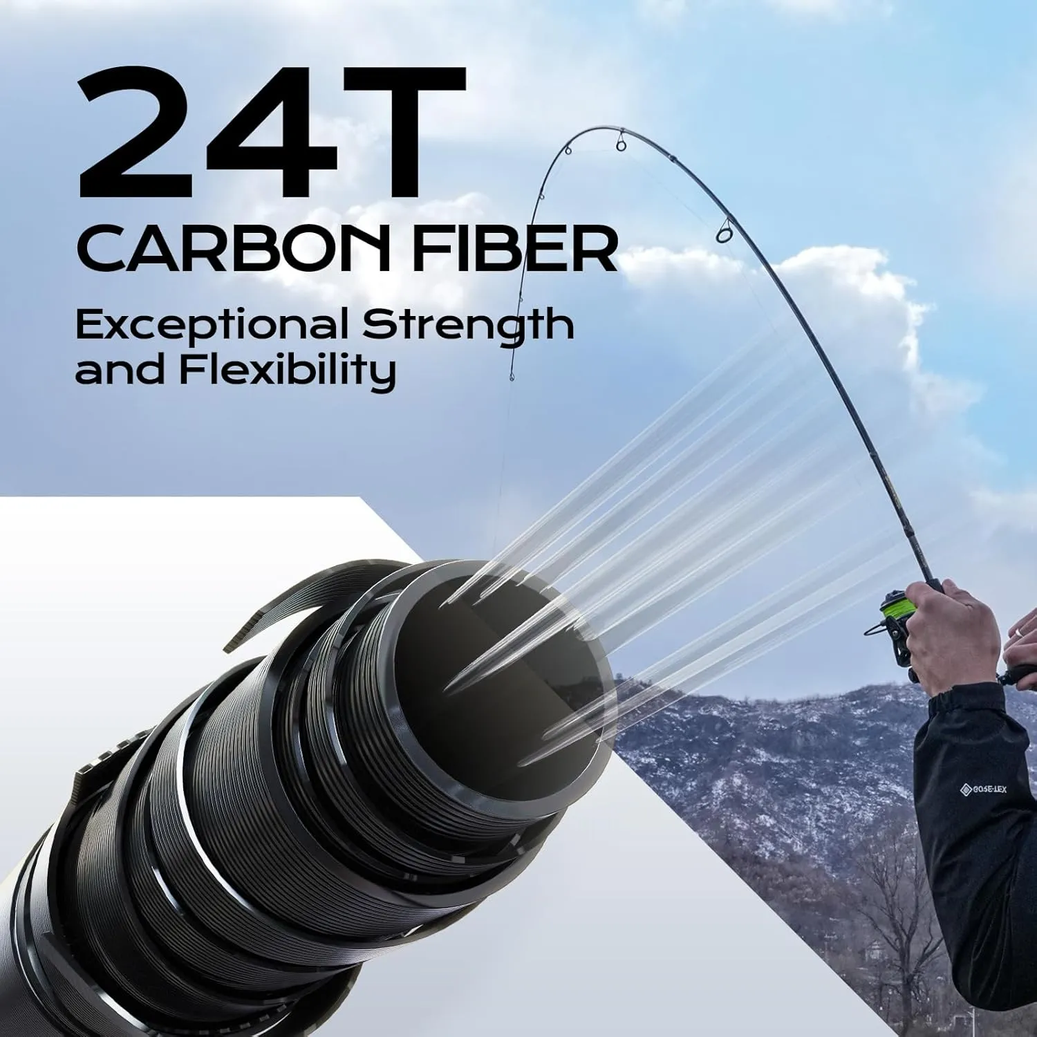 Pioneer Trout Fishing Rod, BFS Casting Rod & Spinning Rod with 24T Carbon Fiber, 6'-7' Ultralight to Light Fishing Rod Fast Action TS Ceramic Guides, EVA Handle 2 Pieces