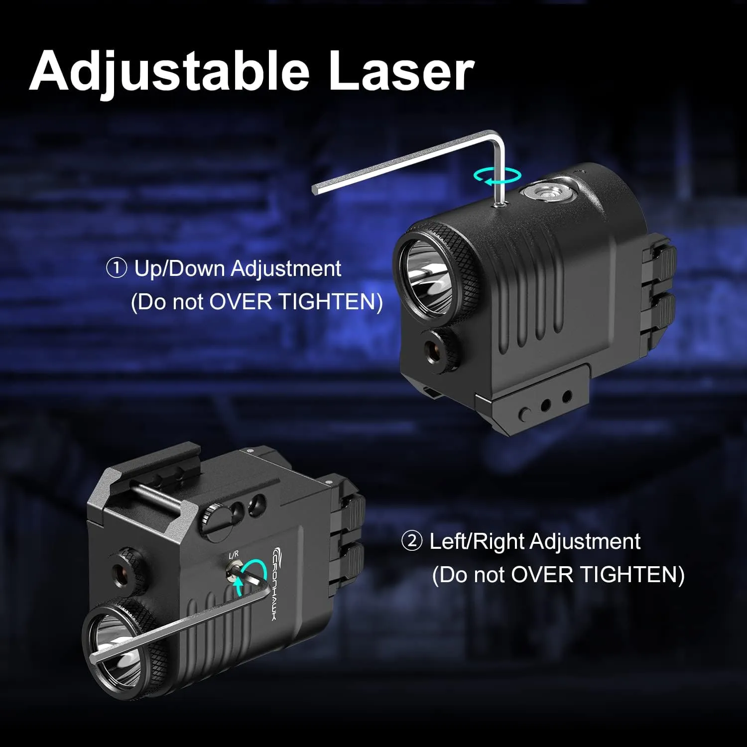 Pistol Laser Light Combo 650 Lumen Rechargeable Tactical Green Laser Flashlight Combo Compatible with Picatinny 1913, Laser Class II