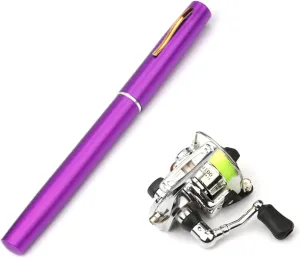 Pocket Fishing Rod Pen Fishing Rod Telescopic Fishing Rod with Reel Fishing Rod Reel Combo Set